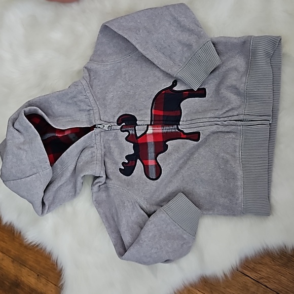 Carters Baby Boy gray hoodie 12M - Picture 1 of 4